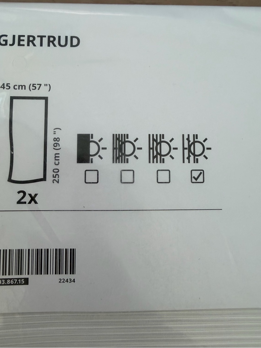 IKEA GJERTRUD Curtains – White - Picture 2 of 6